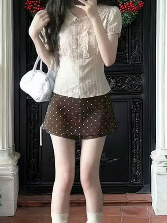 ชุดเสื้อและกระโปรงลายจุดสไตล์เ - Korean Lifestyle บทวิจารณ์และราคา